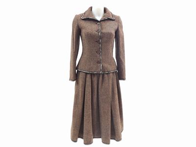 Tailleur in Lana Pied De Poule Marrone, Valentino