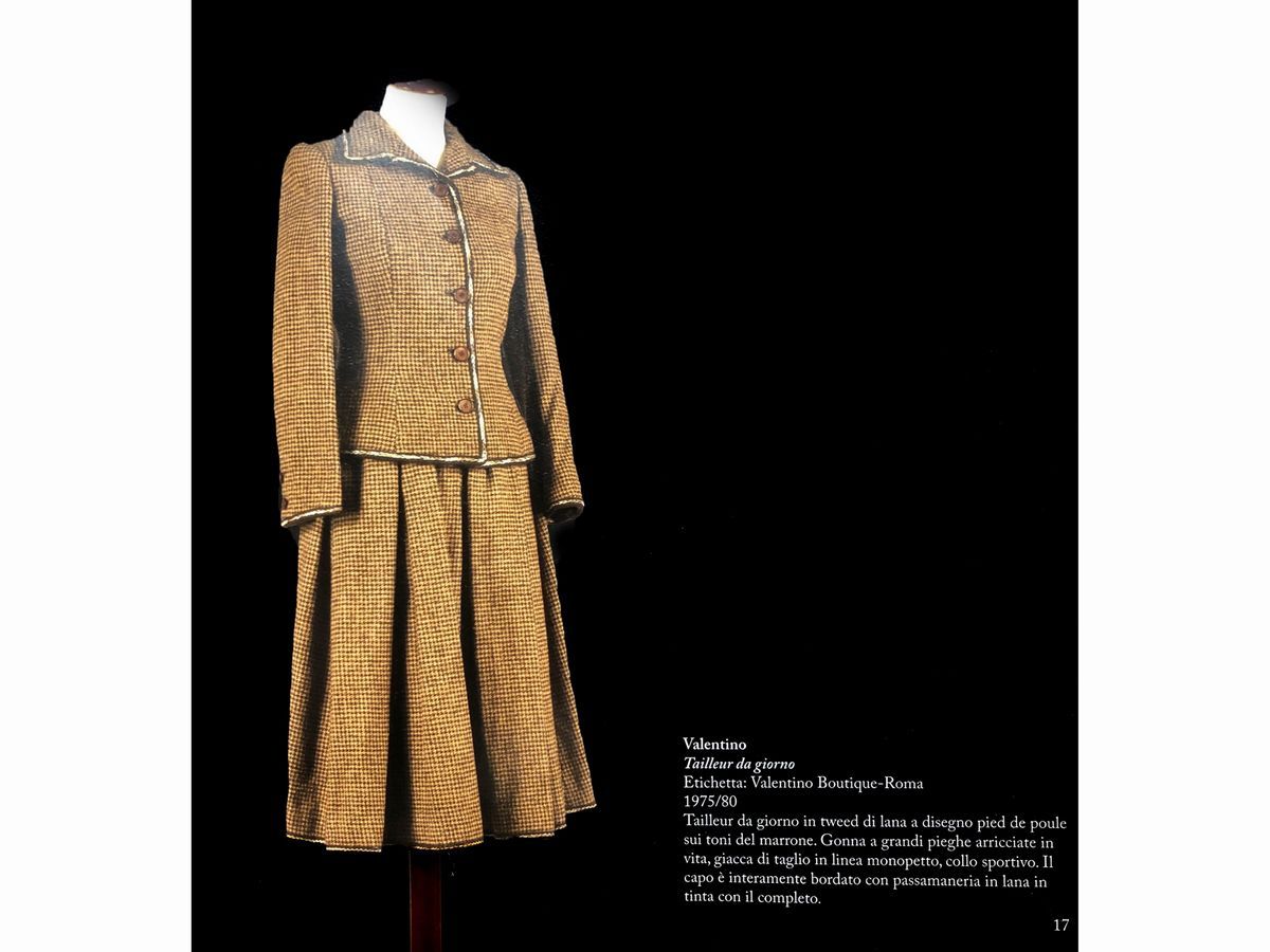Tailleur in Lana Pied De Poule Marrone, Valentino