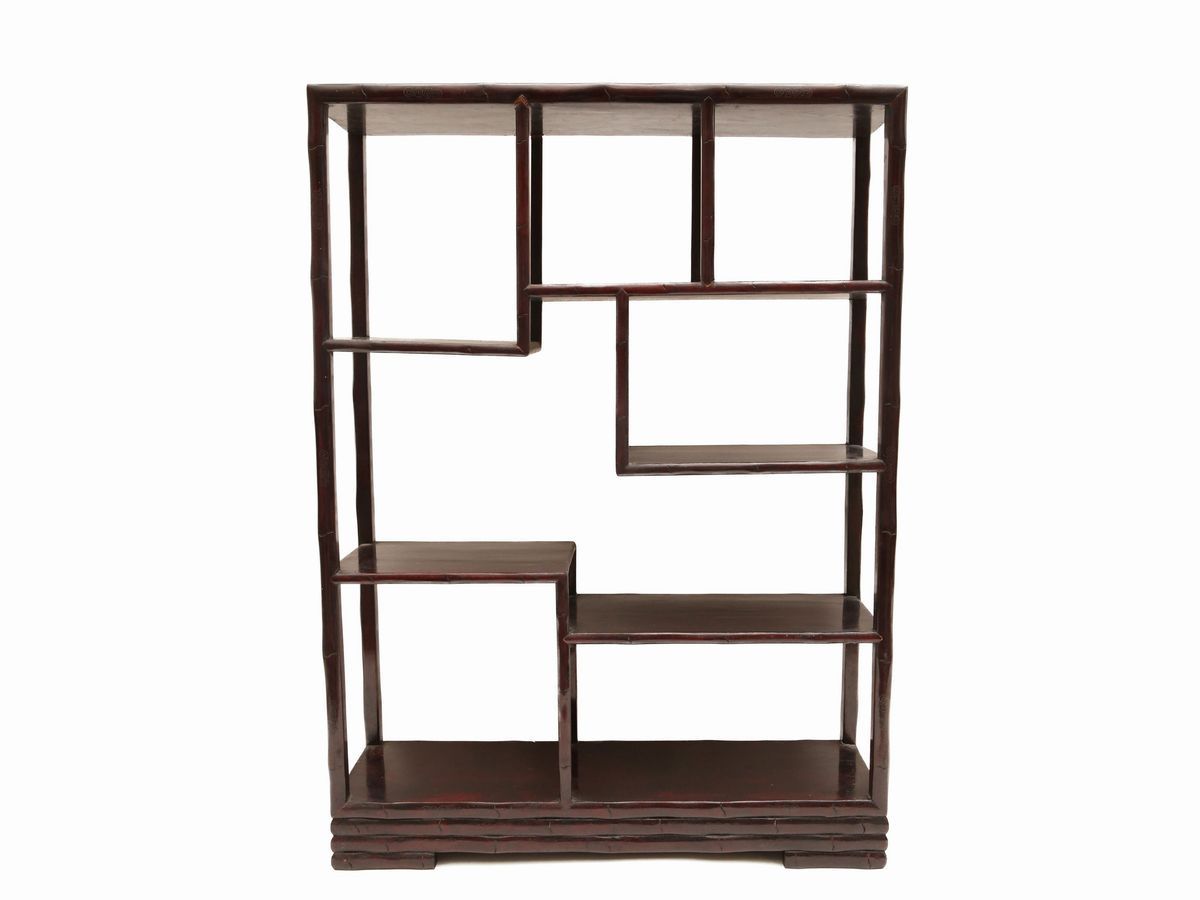 Piccola Etagère per Collezioni in Legno Laccato