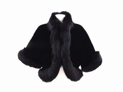 Bolero da Sera in Velluto e Volpe Nera, Valentino Boutique Roma