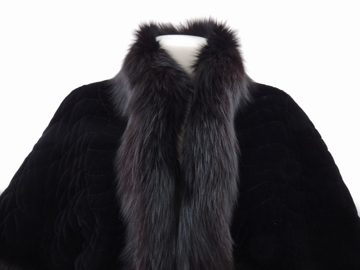 Bolero da Sera in Velluto e Volpe Nera, Valentino Boutique Roma