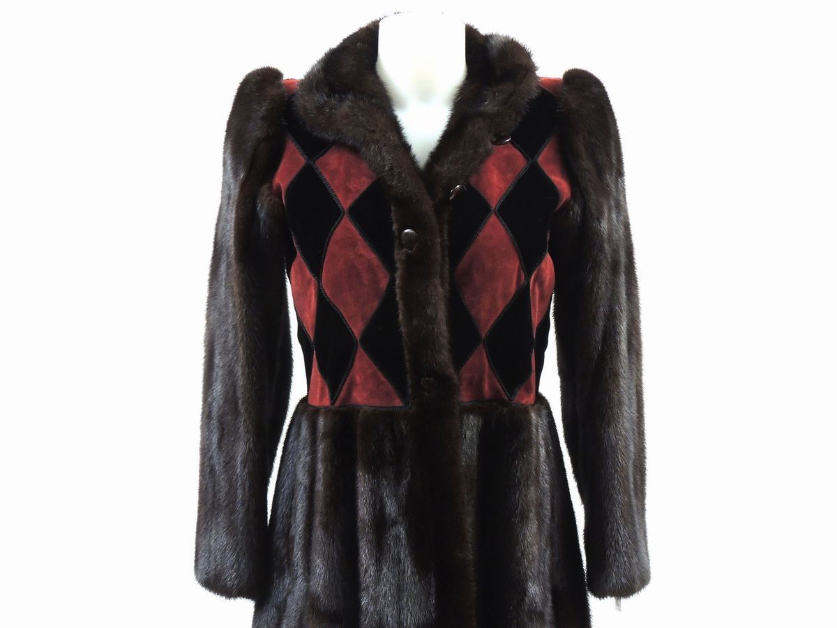 Pelliccia in Visone Marrone e Camoscio, Yves Saint Laurent