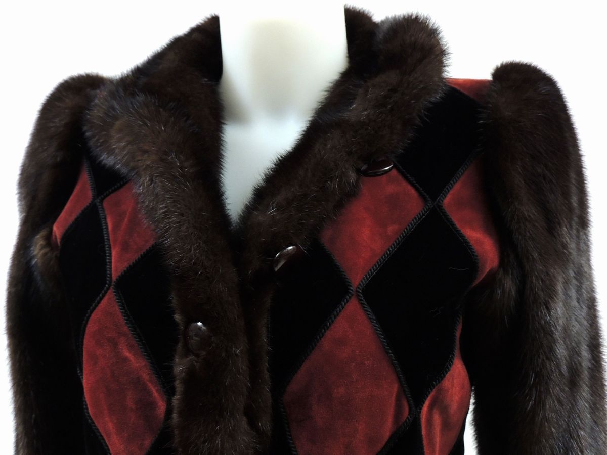 Pelliccia in Visone Marrone e Camoscio, Yves Saint Laurent