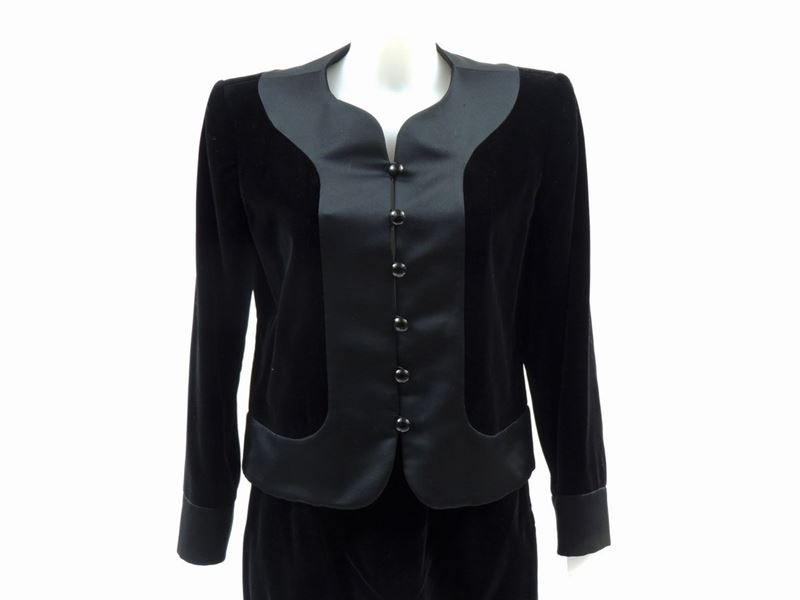 Tailleur in Velluto e Seta, Yves Saint Laurent Rive Gauche