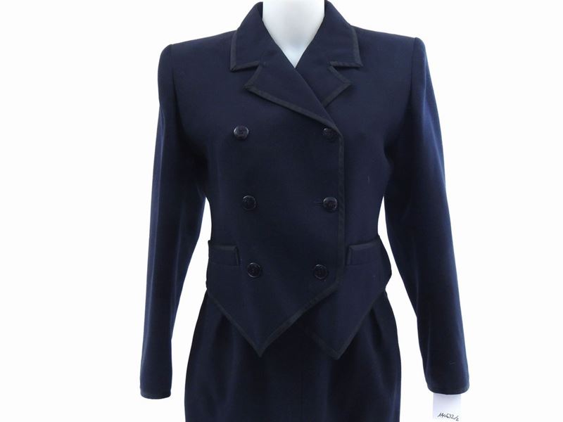 Tailleur in Lana Blu, Yves Saint Laurent