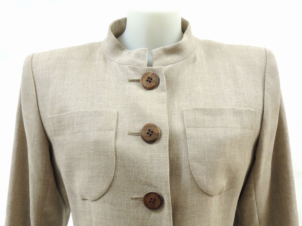 Giacca in Lino Ecrù, Yves Saint Laurent Rive Guache