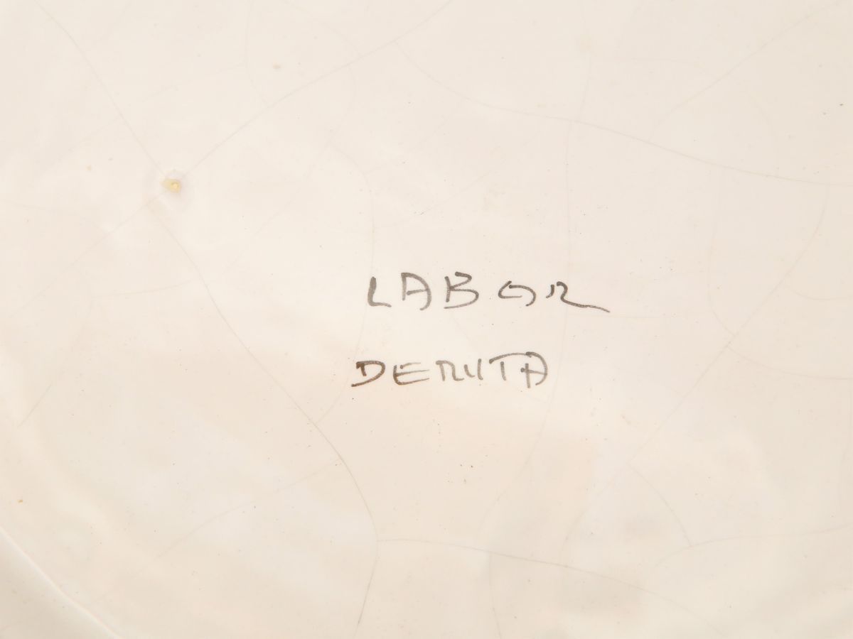 Grande Piatto da Parata in Ceramica Smaltata Deruta
