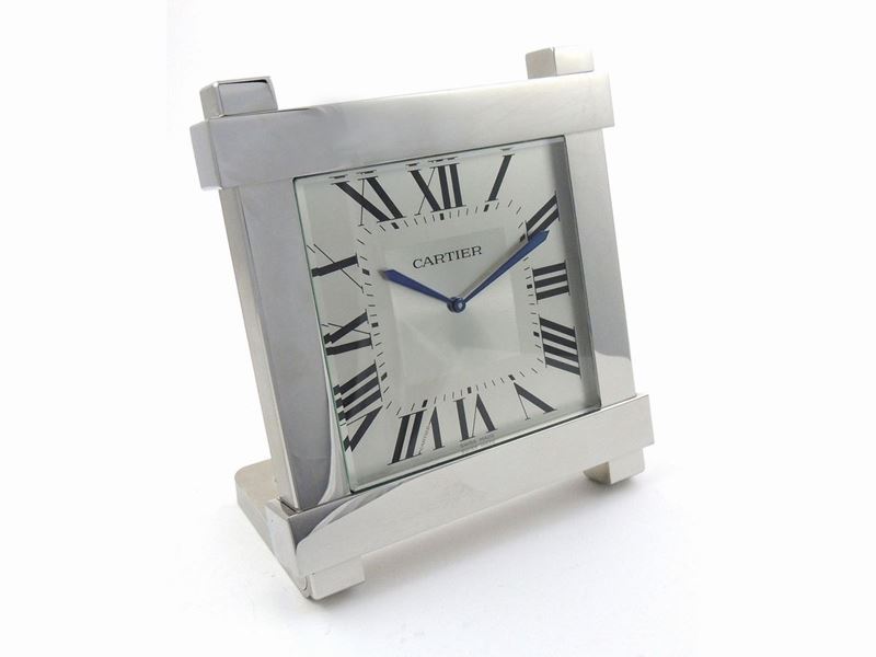 Orologio da Scrivania Cartier Tank Chinoise in Acciaio