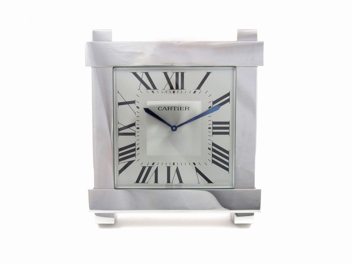Orologio da Scrivania Cartier Tank Chinoise in Acciaio