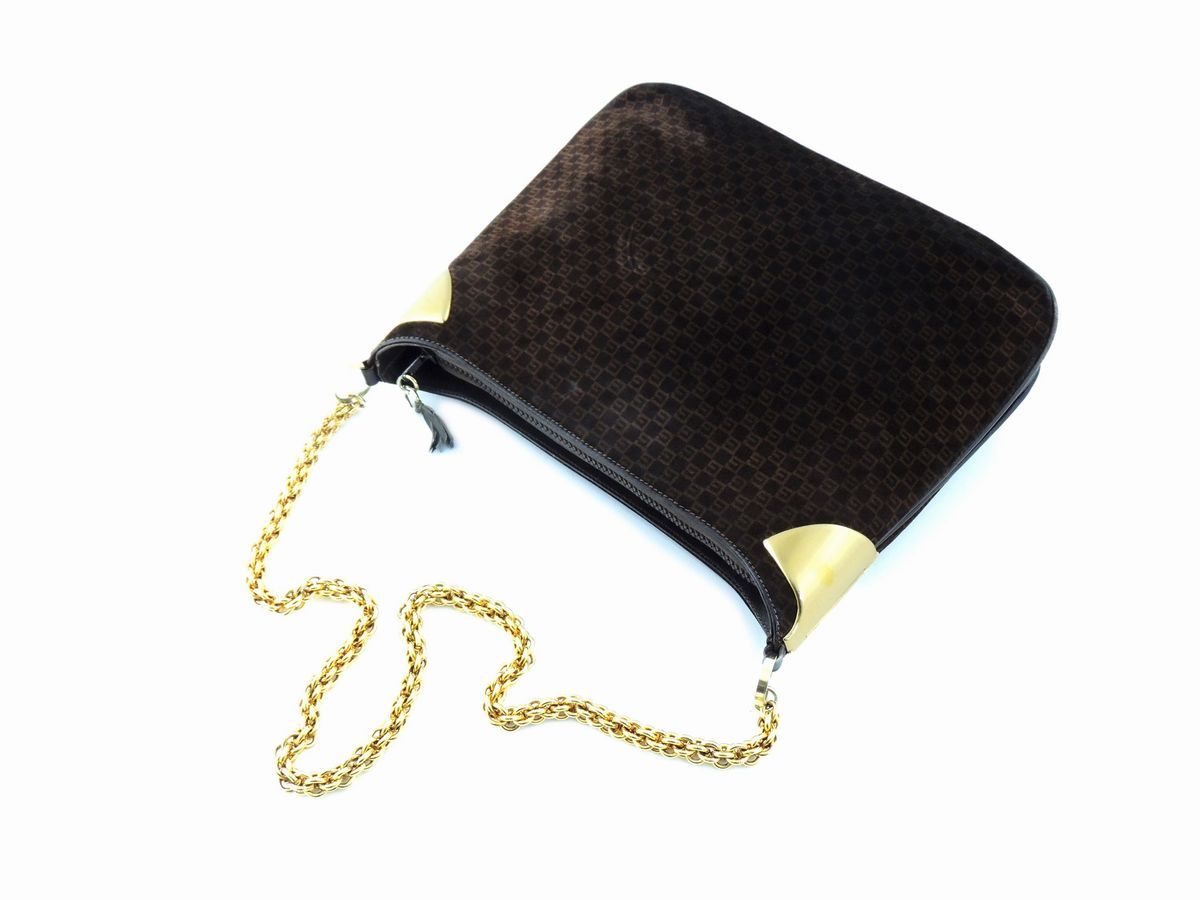 Borsa a Spalla in Camoscio Marrone, Gucci
