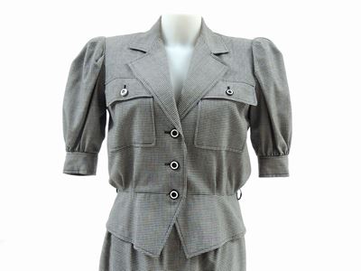 Tailleur in Lana Pied De Poule, Yves Saint Laurent