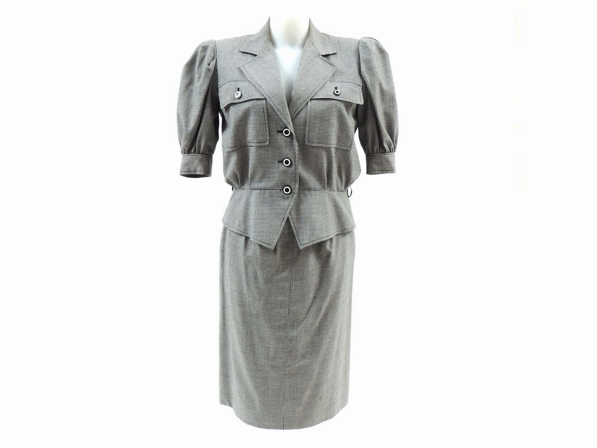Tailleur in Lana Pied De Poule, Yves Saint Laurent
