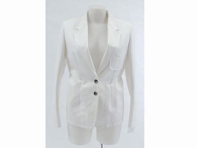 Giacca in Cotone Bianco, Yves Saint Laurent Rive Gauche