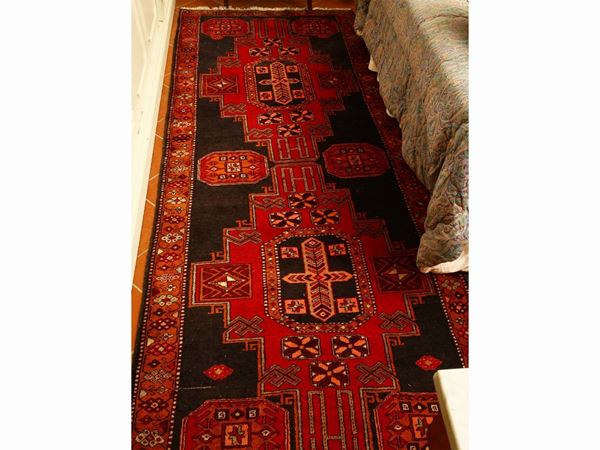 Old manufacture Caucasian gallery carpet