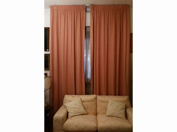 Lot of damask curtains
