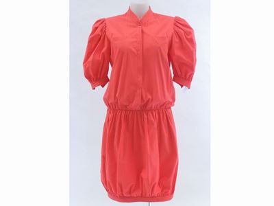 Abito Chemisier in Cotone Rosso, Valentino