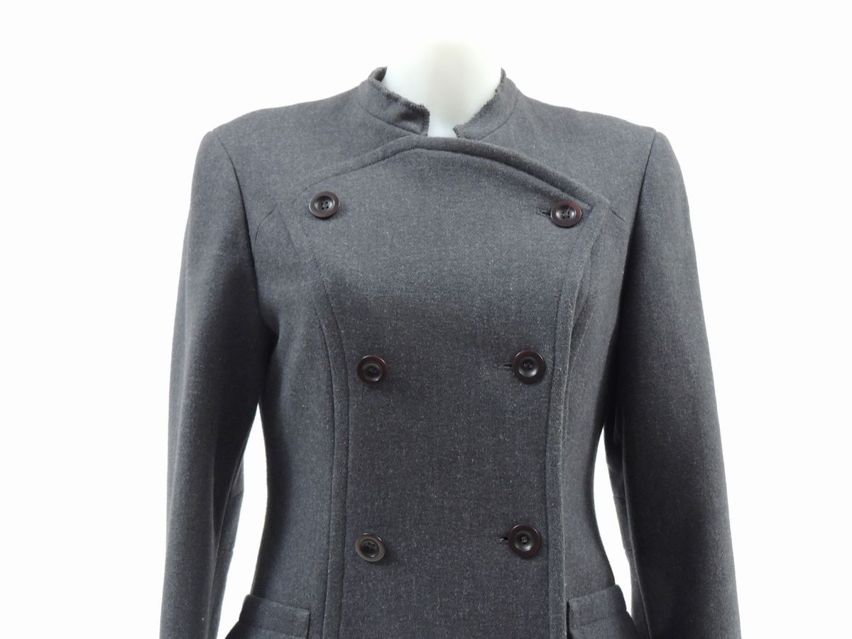 Cappotto in Lana Antracite, Miu Miu