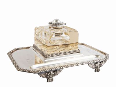 Calamaio in Metallo Argentato, Walker & Hall