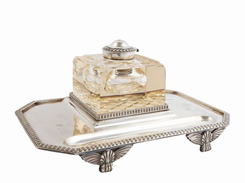 Calamaio in Metallo Argentato, Walker & Hall