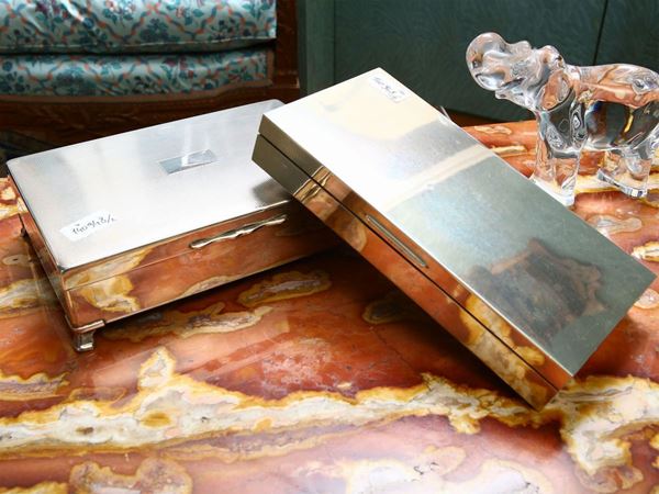 Two wooden cigar boxes  - Auction The collector's florentine house - Maison Bibelot - Casa d'Aste Firenze - Milano
