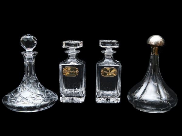 Quattro bottiglie da liquore in cristallo  - Asta L'Arte di Arredare - Maison Bibelot - Casa d'Aste Firenze - Milano