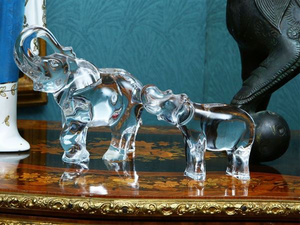 Due elefanti in cristallo, Baccarat  - Asta House Sale: La casa fiorentina di un collezionista - Maison Bibelot - Casa d'Aste Firenze - Milano