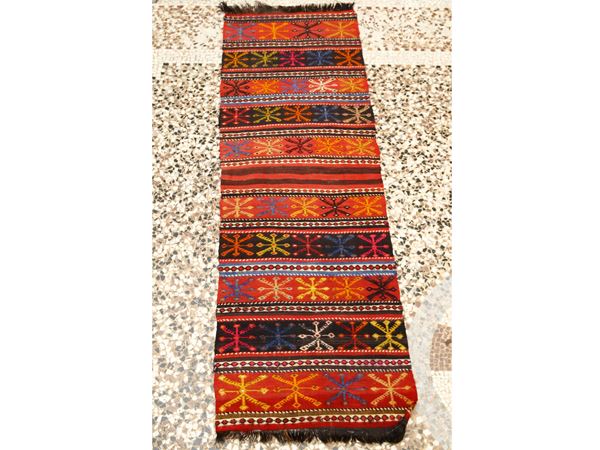 Kilim gallery carpet of old manufacture