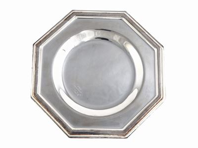 Serie di Dodici Sottobicchieri in Metallo Argentato, Cassetti
