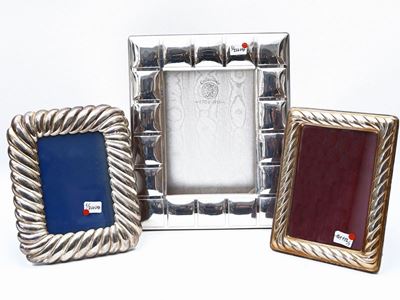Tre Cornici Portaritratti in Argento