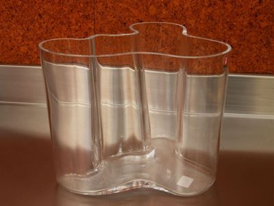 Vaso in Vetro Trasparente, Alvar Aalto per Iittala
