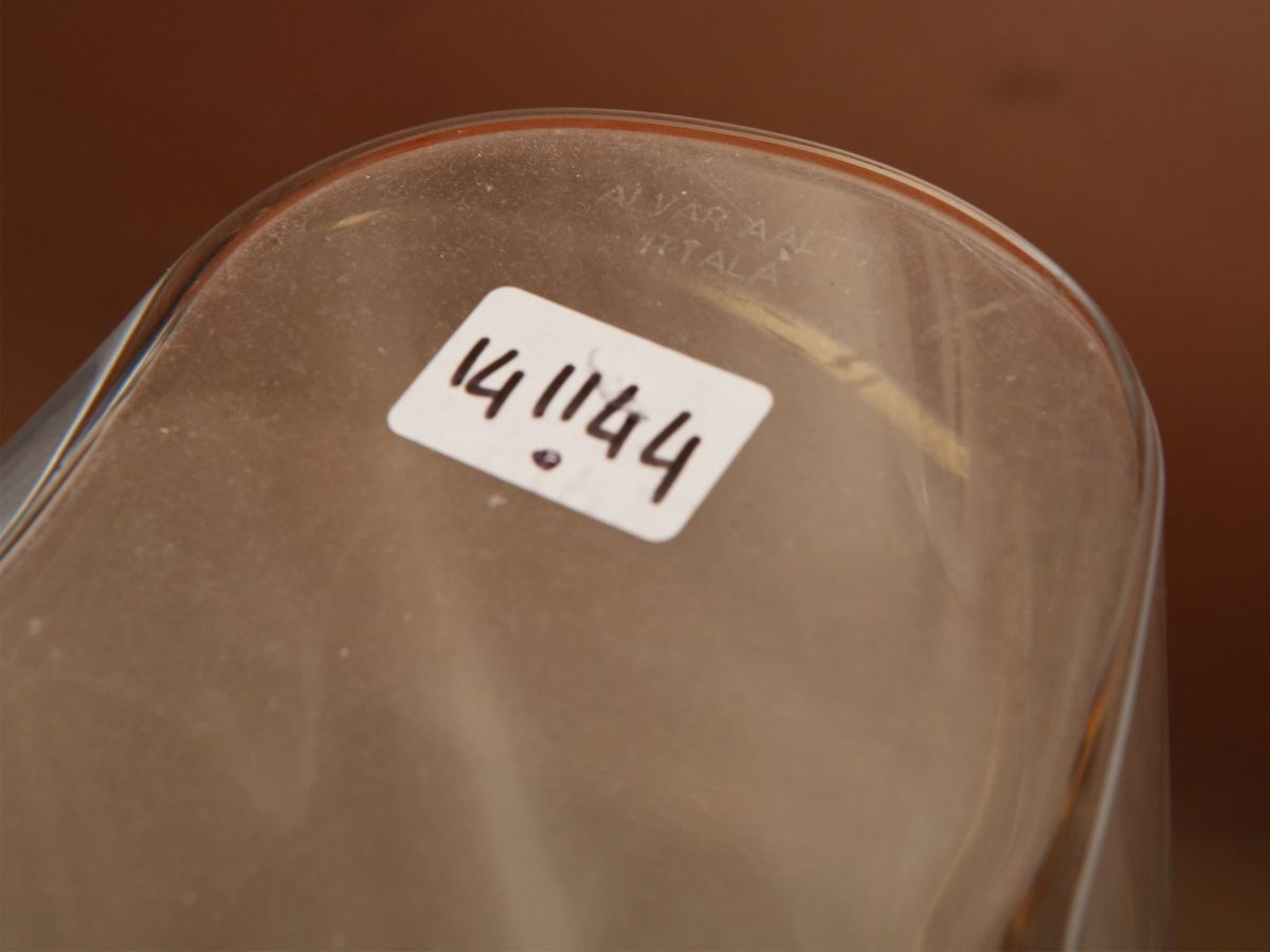 Vaso in Vetro Trasparente, Alvar Aalto per Iittala