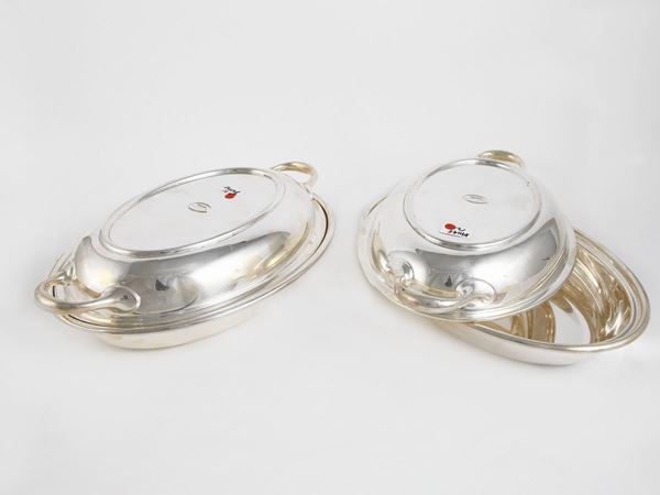 Coppia di legumiere ovali in metallo argentato  - Asta House Sale: Un’elegante casa fiorentina - Maison Bibelot - Casa d'Aste Firenze - Milano