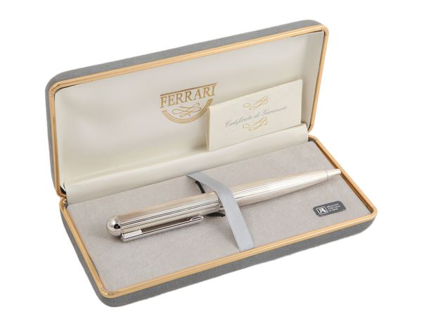 Ballpoint pen in silver, Ferrari  - Auction The Art of Furnishing - Maison Bibelot - Casa d'Aste Firenze - Milano