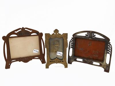 Tre Cornici Portaritratti Liberty in Metallo