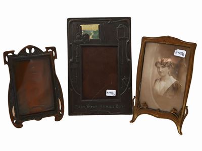 Tre Cornici Portaritratti Liberty in Metallo