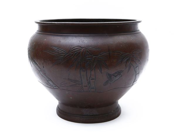 Pot holder in bronze
