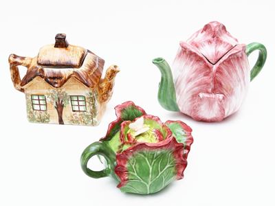 Tre Teiere Fantasia in Ceramica