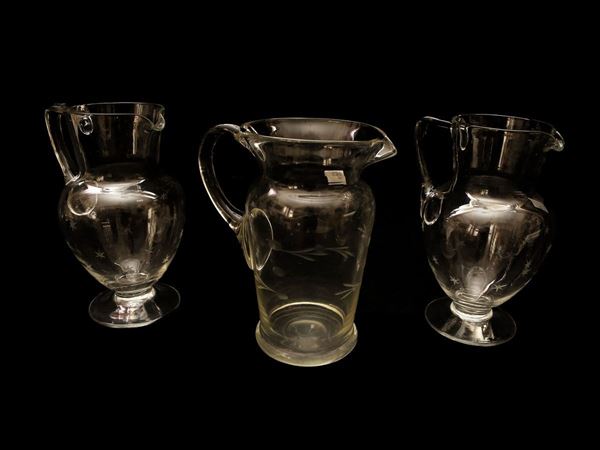 Pair of crystal jugs  (Fifties)  - Auction The Art of Furnishing - Maison Bibelot - Casa d'Aste Firenze - Milano
