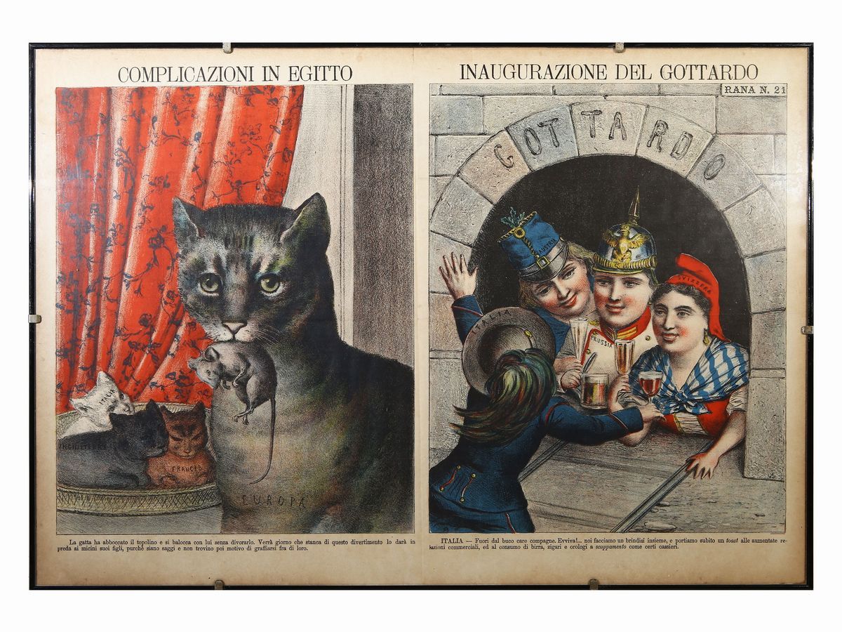 Raccolta di Stampe a Colori Tratte da Riviste D'epoca