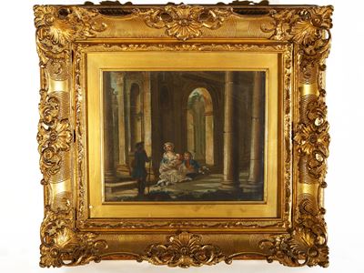 Capriccio Architettonico con Scena di Genere