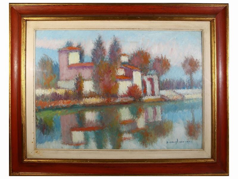 Dino Migliorini - Paesaggio Sull'arno