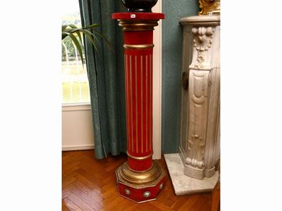 Colonna Portavasi in Legno Intagliato e Dorato