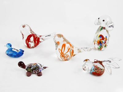 Lotto di Curiosità in Vetro di Murano