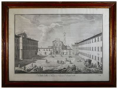 Veduta della Chiesa e Piazza D'ognissanti, da Giuseppe Zocchi