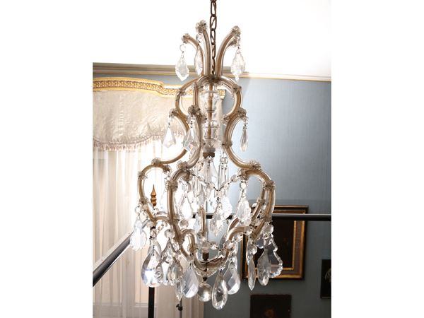 Small Maria Theresa crystal chandelier  - Auction The collector's florentine house - Maison Bibelot - Casa d'Aste Firenze - Milano