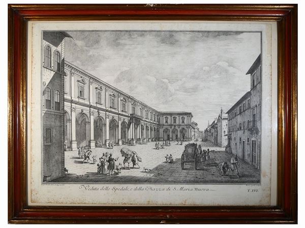 Two views of Florence, by Giuseppe Zocchi