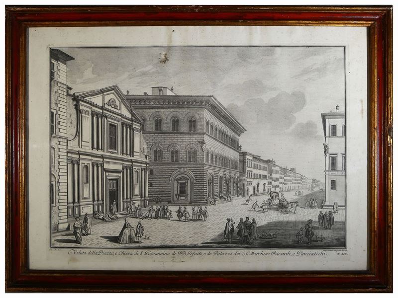 Marcantonio Corsi - Veduta della Piazza, e Chiesa di S. Giovannino De Pp. Gesuiti...