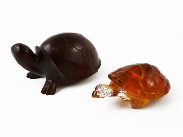 Turtle in crystal Lalique France