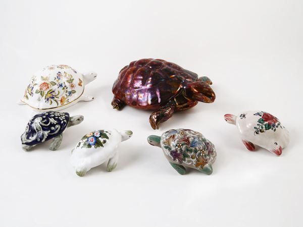 Collection of ceramic turtles