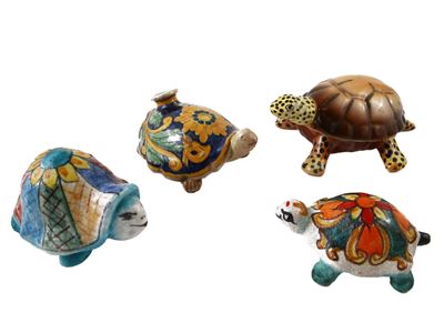 Collezione di Tartarughe in Ceramica Vietri, Caltagirone, Coronetti